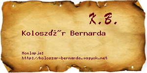 Koloszár Bernarda névjegykártya
